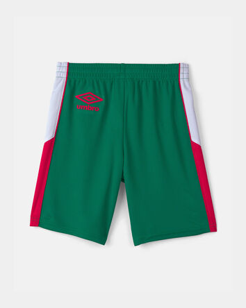 Kids Umbro Mexico Mesh Soccer Shorts - Green/White/Red, 