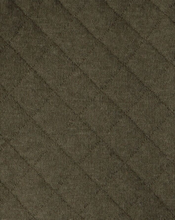 Baby Quilted Snap-Up Hoodie - Olive, 