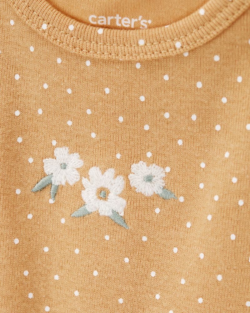 Baby Girl 3-Piece Floral Little Character Set&reg; - Gold/White, image 2 of 5 slides