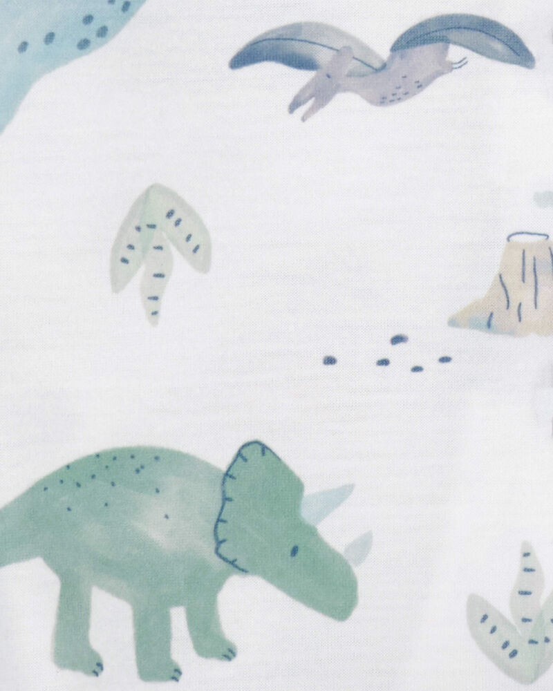 Toddler Boy 2-Piece Dinosaur Coat-Style Loose Fit Pajamas - Ivory, image 2 of 3 slides