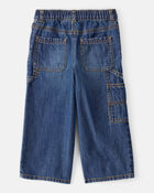Toddler Boy  Wide-Leg Carpenter Denim Jeans - Medium Wash, image 2 of 6 slides