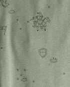 Baby Boy 4-Pack Dragon Star Print Cotton Long-Sleeve Multipack Bodysuits - Blue/White/Green, image 2 of 6 slides