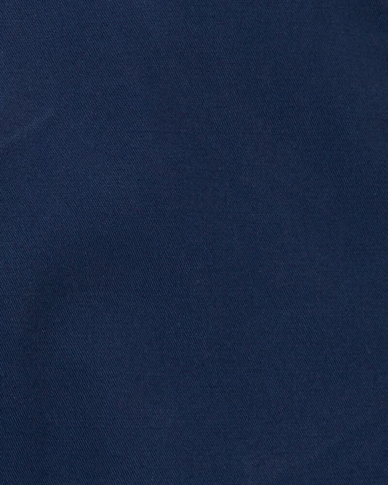 Toddler Blue Flat-Front Shorts, image 3 of 4 slides