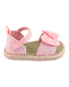 Baby Girl Bow Espadrille Sandals - Pink, image 2 of 6 slides