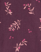 Baby Girl 3-Piece Floral Long-Sleeve Bodysuit & Pant Set - Purple/White, image 4 of 6 slides