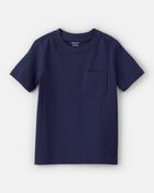 Toddler Solid Short-Sleeve Pocket Tee - Navy, image 1 of 3 slides