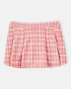 Toddler Girl Plaid Print Knit Skort - Pink, image 1 of 6 slides