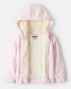 Toddler Girl 2-Piece Hooded Zip-Up Jacket & Joggers Set - Pink, image 3 of 8 slides