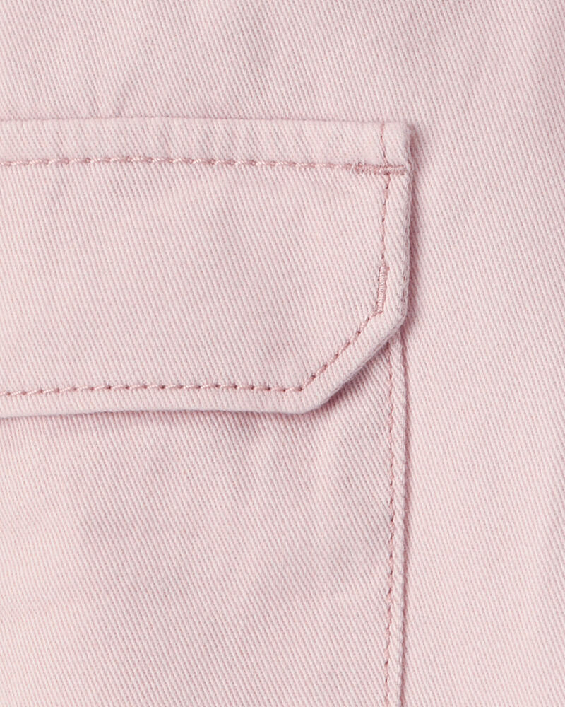 Toddler Girl 2-Piece French Terry Pullover Sweatshirt & Cargo Joggers Set - Ivory/Pink, image 7 of 9 slides