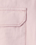 Toddler Girl 2-Piece French Terry Pullover Sweatshirt & Cargo Joggers Set - Ivory/Pink, image 7 of 9 slides