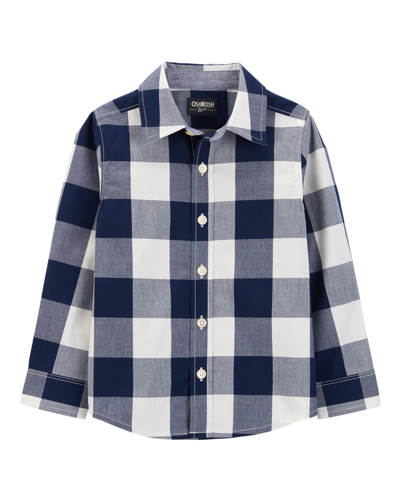 Toddler Plaid Button-Front Shirt, image 1 of 4 slides