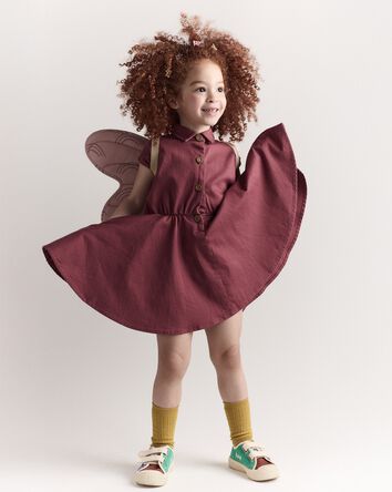 Toddler Girl Avenue Twirl&trade; Dress - Burgundy, 