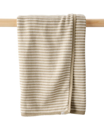 Baby Organic Cotton  Sweater Knit Blanket and Cap Gift Set, 