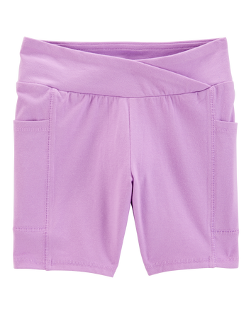 Kid High-Rise Bike Shorts - Purple, 