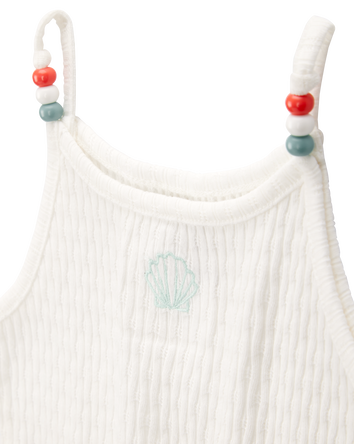 Toddler Seashell Ribbed Tank Top, 