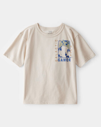 Kid Galactic Gamer Short-Sleeve Graphic Tee - Cream, 