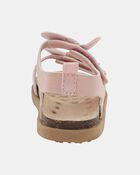 Baby Every Step&reg; First Walker Bow Faux Cork Sandals - Pink, image 3 of 7 slides