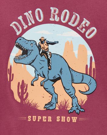 Toddler Boy Dino Rodeo Long-Sleeve Graphic Tee - Red, 