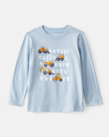 Toddler Boy Construction Alphabet Long-Sleeve Graphic Tee - Blue, 