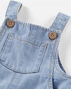 Baby Organic Cotton Chambray Shortall, image 3 of 5 slides