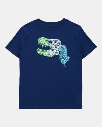 Boys Dinosaur Short-Sleeve Graphic Tee - Navy, 