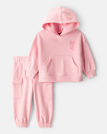Baby Girl 2-Piece DayDream Fleece Ballet Long-Sleeve Hoodie & Pant Set - Pink, 