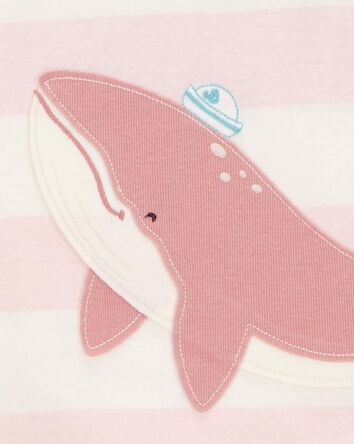 Baby Whale Print Snug Fit Cott...