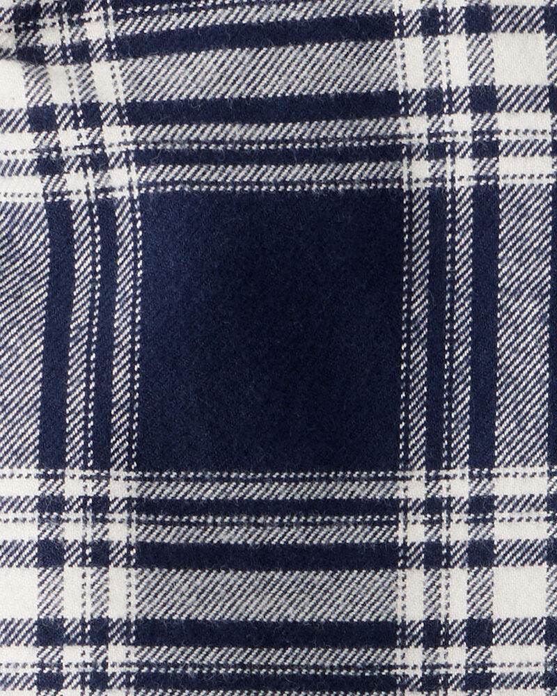 Baby Boy Organic Cotton Button-Front Flannel Shirt, image 3 of 4 slides
