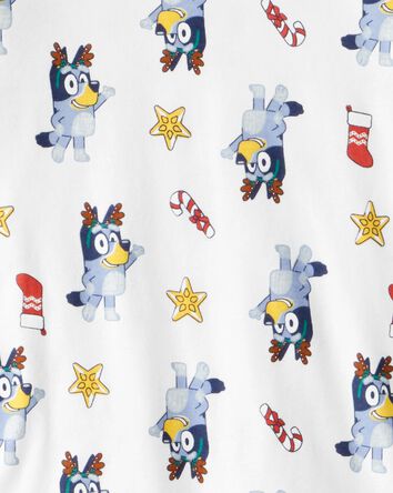 Kid Bluey&trade; 100% Cotton Long-Sleeve Snug Fit 2-Piece Pajamas - White, 