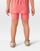 Toddler Girl 2-Pack Organic Cotton Ribbed Pedal Shorts, image 5 of 9 slides