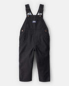 Toddler Boy Herringbone Overalls - Black, image 1 of 4 slides