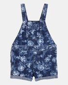 Baby Iconic Denim Floral Shortalls - Blue, image 1 of 4 slides