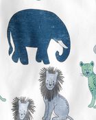 Baby Organic Cotton Rib 3-Pack Wildlife & Striped Bodysuits, image 3 of 6 slides