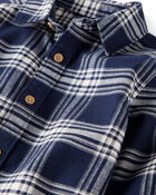 Baby Boy Organic Cotton Button-Front Flannel Shirt, image 2 of 4 slides