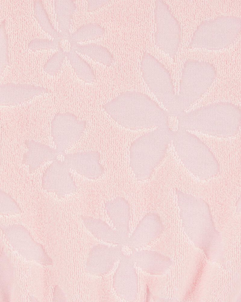 Toddler Floral Terry Cloth Swimsuit Cover-up Romper - Pink, image 2 of 3 slides