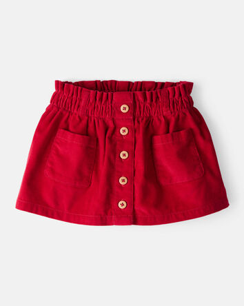 Baby Girl Corduroy Skirt - Red, 