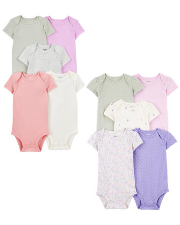 Baby 10-Pack Short-Sleeve Bodysuits, 
