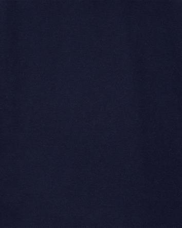 Boys Pique Long-Sleeve Polo Shirt - Navy, 