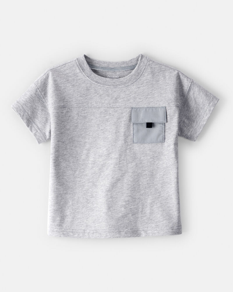 Toddler Boy Short-Sleeve Pocket Tee - Grey, image 1 of 5 slides