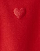 Baby Girl DayDream Fleece Heart Sweatshirt - Red, image 3 of 4 slides
