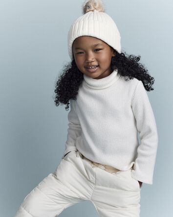 Toddler Girl Turtleneck Long-Sleeve Top - Cream, 