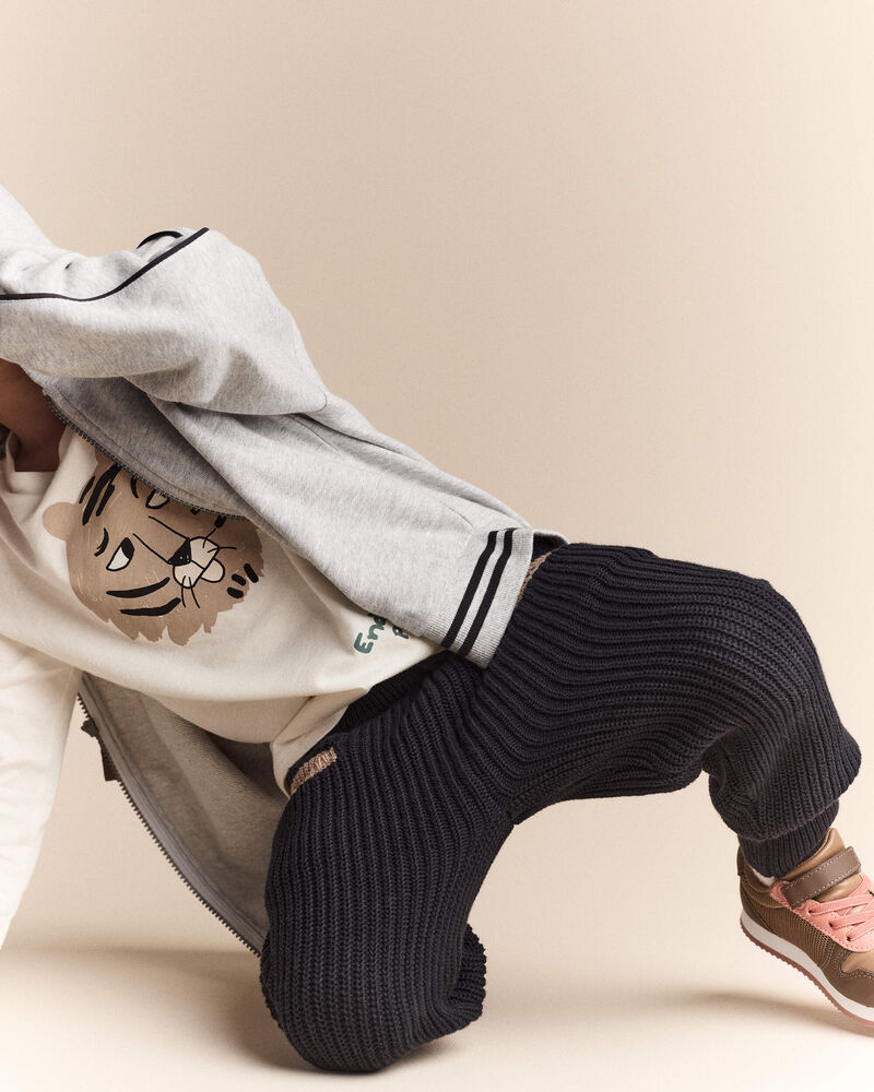 Toddler Sweater Jogger Pant - Black, image 6 of 7 slides