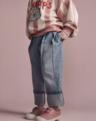 Toddler Cuffed Pant in Denim - Blue, image 3 of 7 slides