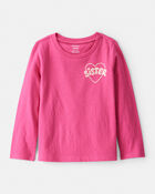 Toddler Girl Sisterhood Long-Sleeve Graphic Tee - Pink, image 1 of 5 slides