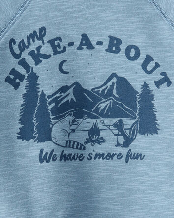 Toddler Boy Camping French Terry Pullover Sweatshirt - Blue, 