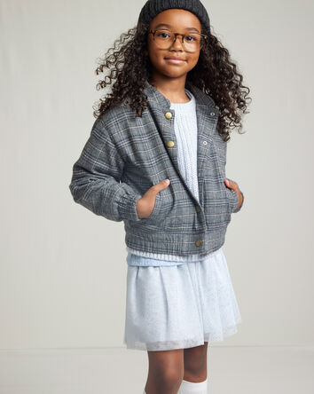 Girls Long-Sleeve Sweater - Blue, 