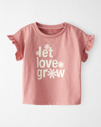 Baby Organic Cotton Let Love Grow Flutter Tee, 