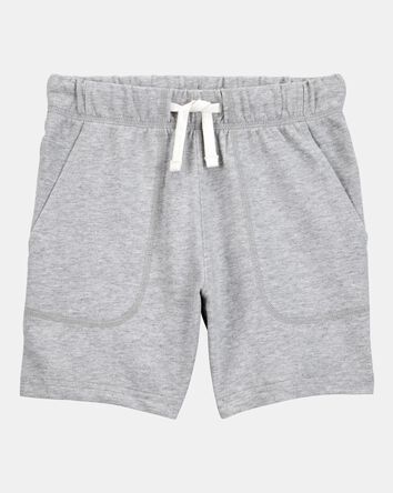 Boys Pull-On French Terry Shorts - Grey, 