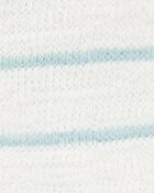 Baby 2-Piece Striped Pocket Tee & Pull-On Slub Jersey Shorts Set - Ivory/Mint, image 4 of 6 slides