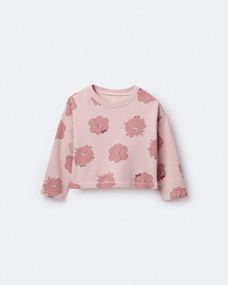 Toddler Girl Squish Long-Sleeve Pullover - Light Pink, image 2 of 7 slides